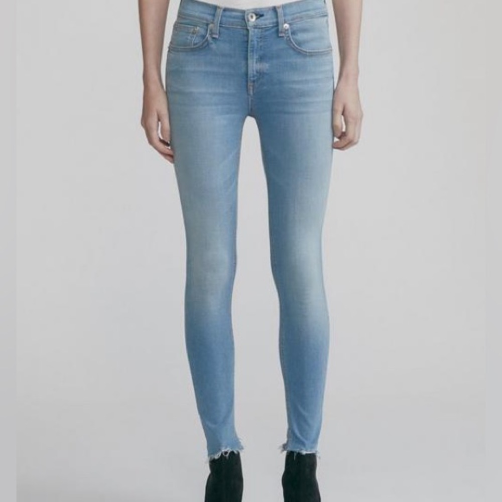 RAG & BONE ANKLE SKINNY LIGHT BLUE JEANS
